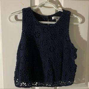 navy blue Abercrombie & Fitch crop top